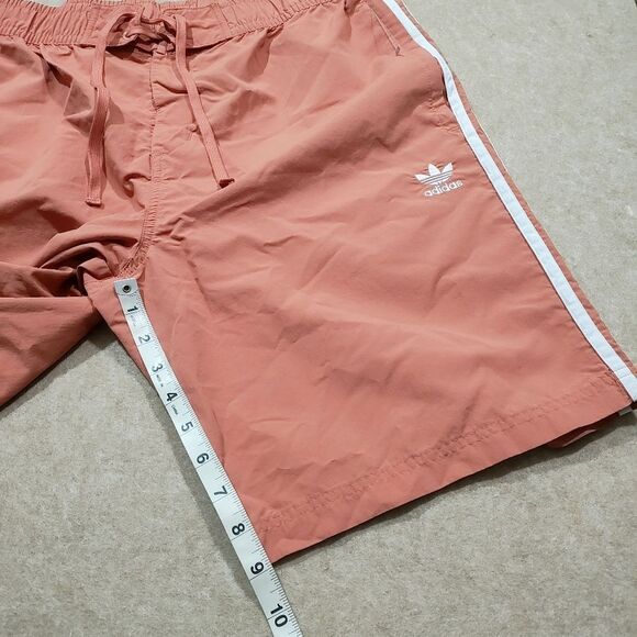 Adidas 3 Striped Pull On Board Swim Athletic Mens Shorts #2 - Picture 4 of 5